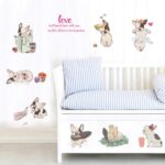 VOSAREA French Bulldog Dog Wall Sticker for Living Room Nursery TV Background size 50x70 sk7091 - Image 2