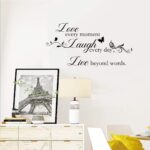 Live Love Laugh - Wall Sticker Art Mural Quote Lettering Living Room Decal (Brown, X Large) - Image 6
