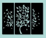 Set of 3 Panels Tree of Knowledge and Wisdom Interior Design Wall sticker - Image 2