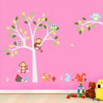 Kids Wall Stickers Monkey Wall Stickers Animal Wall Stickers Wall Stickers ZY1224A - Image 4