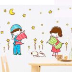 Ay7040 Sleeping Child Cartoon Wall Sticker Cartoon Home Decor Children's House Decor Decals Remove PVC Wall Stickers   Sleeping Child Cartoon Wall Sticker Cartoon Home Decor Children's House Decor Decals Remove PVC Wall Stickers