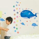Cartoon Animals Growth Chart Wall Stickers Height Measurement Removable Wall Decals Home Decor Art Mural Baby Boys Girls Kids Bedroom Kitchen Room Decoration (Whale Height Measurement) size 50x70 ay7018 - Image 2