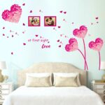 AY7176p Purple Love Grass Wall Stickers Home Decal Decoration Fashion Cute Waterproof Bedroom Living Room Sofa Home Family - Image 3