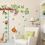 TOYMYTOY Height Measuring Tree Wall Sticker Removable Animal Growth Chart Han0ding Ruler Wall Decal Kids Nursery Wall Sticker  size 60x90 nc037 - Image 6