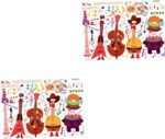 2 Unidades Papel De Parede Adesivo De Parede Para Casa Decoração Musical Decalques De Móveis Cartaz De Música Cartazes De Música Adesivos De Música Pegajoso Quarto Infantil size 50x70 sk7120 - Image 3
