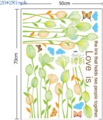 Fresh flowers wall and skirting balcony balcony removable decoration background room decor screw size 50x70 xy8141 - Image 4