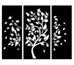 Set of 3 Panels Tree of Knowledge and Wisdom Interior Design Wall sticker - Image 4
