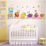 UYEDSR Wall Sticker Cartoon Fruit Train Wall Stickers for Kids room Children Bedroom Nursery Home Decoration Vinyl Removable Art Wall Decals 50 * 70cm - Image 2