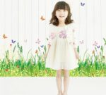 BIBITIME Plants Grass Flowers Border Wall Decal Flying Butterfly Vinyl Sticker for Living Room Skirting line Kitchen Bathroom Window Glass Door Kids Room - Image 5