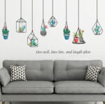 HM92013 weii  Stickers Decor Living Room Succulent Sticker Removable Vinyl ArtMural Decals - Image 3