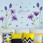 Lovely Lily Flowers and Butterfly Wall Decal DIY Stickers for Home Decor Ay7244 - Image 8