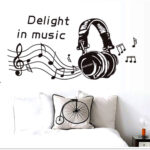 Jm8265 Generic Home Earphone Note Print Water Resistant Wall Sticker DIY Wallpaper - Image 3