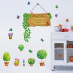 Cartoon animal, flower, butterfly, tree wall stickers, home decor, PVC decoration, size 60x90 ay9172