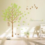 Am 9124 Large Bird Cage Wall Decal Home Removable PVC Murals Wallpaper for Girls Boys Nursery Bedroom Living Room Bathroom Kitchen Window Playroom Decor - Image 4