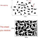 Removable 26 Black Cats and Butterfly Vinyl Wall Arts Paper Easy to Stick Wall Decals for Bedroom and Funiture size 50x70 sk6036 - Image 5