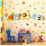 Xl8281 Animal Pull Radish Pattern Cartoon Wall Stickers Living Room Bedroom Bedside Kindergarten Classroom Children Room - Image 2
