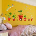 Wall Stickers,Potted Plants Cute Flowers Home Decor Living Room DIY Art Decal Wallpaper Removable Sticker - Image 4