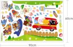 BIBITIME Bus Sheep Cat Animal Space Travel Wall Decal Rainbow Monkey Bear Airplane Rocket UFO Vinyl Sticker for Nursery Bedroom Kids Room Decor Art Mural DIY PVC Decorations size 60x90 ay873 - Image 5
