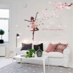 DIY Butterfly Wall Sticker Fairy Flower Girl Wall Decal Vinyl DIY Wall Art Mural Sticker for Kids Room Bedroom Living Room Decoration (Butterflies Girl) size 60x90 hm92005 - Image 4