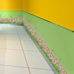 BIBITIME Green Grass Colorful Flower Border Vinyl Decals Living Room Bedroom Children's Room size 50x70 xh7216 - Image 3
