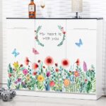 Ht94014 JAAMSO ROYALS Colourful Blooming Flower with Coloured Butterfly Wall Stickers for Living Room Flowers, Floral Wall Stickers, Flower Sticker, Nature Wall Stickers (90 CM X 60 CM) - Image 4