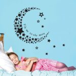 Gadgets Wrap Vinyl Moon and Stars Wall Pattern Moon DIY Star Wall Sticker size 50x70 xy6031 - Image 5