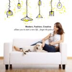 Yellow Black Classic Lamp Wall Sticker Self-Adhesive DIY Wall Murals Home Decor Art size 50x70 xh3943c - Image 4