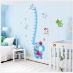Sk9223 Trunk Elephant Height Kids Wall Sticker - Image 2