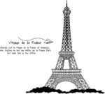 Pearl Metal Wall Sticker Voyage de la France  size 60x90 ay9119b - Image 2