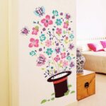 Children's vinyl wall decal: magic hat with flowers size 50x70 xh7213 - Image 2