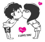 Littéraire Stickers Muraux Romantique Chambre Baiser Fond Stickers Muraux Salon Stickers Muraux size 45x60 ay899 - Image 4
