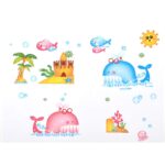 ® Whale Fish Patternroof Wall Stick® Whale Fish Pattern DIY Waterproof Wall Sticker Mural Decor size 60x90 ay9110 - Image 2