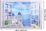 New AY9234C Aegean Sea fake wall sticker pvc windows landscape green removable wall stickers - Image 2