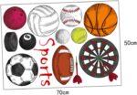 Sports Wall Stickers Football Rugby Basketball Decor Wall Decals for Home Decor size 50x70 sk7095 - Image 8