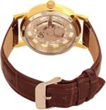 Brown Strap Golden Dial Skeleton Watch For Men whfrbnf1e-5 - Image 3