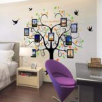 Family Tree Wall Decal - 9 Large Photo Picture Sticker Frames - Peel and Stick Wall Decal – Tree Branches Decoration |Multiple Colors| Large - Image 7