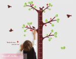 WandSticker4U - Peel and Stick- Happy Tree Height Chart | Size:140 x 200 cm | removable Wall Sticker Growth Chart for Nursery, Bedroom, Baby Room children's room - Image 2