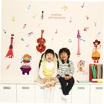 2 Unidades Papel De Parede Adesivo De Parede Para Casa Decoração Musical Decalques De Móveis Cartaz De Música Cartazes De Música Adesivos De Música Pegajoso Quarto Infantil size 50x70 sk7120 - Image 2