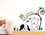 DM570045 Loyal Partner Cute Puppies Wall Decals Children's Room Nursery Removable Wall Stickers - Image 4