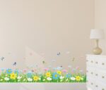 Amazon Brand - Solimo Wall Sticker for Living Room (Floral Fence with Butterflies, Ideal Size on Wall:size 50x70 xls7186 - Image 3