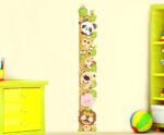 Cartoon Cute Cat Lion Panda Height Chart Decals Children's Room Nursery Removable Wall Stickers Murals size 60x90 xl8003 - Image 4