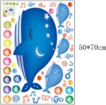 Cartoon Animals Growth Chart Wall Stickers Height Measurement Removable Wall Decals Home Decor Art Mural Baby Boys Girls Kids Bedroom Kitchen Room Decoration (Whale Height Measurement) size 50x70 ay7018 - Image 5
