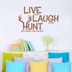 15.7 inches x 9.8 inches Live Well Laugh Often Hunt Any Chance That You Get Removable Wall Decals Ispiring Family Quotes Art Decals Inspirational Lettering Vinyl Wall Arts - Image 2