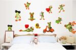 docooler Cartoon Funny Humorous Frog Big Eye Removable Wall Stickers DIY Kid's Child Room Decor Decal AY7159 (70* 50cm) - Image 3