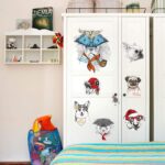 Cute Animals Cupboard Wall Stickers Home Refrigerator Bedroom Decal size50x70 sk7154 - Image 4