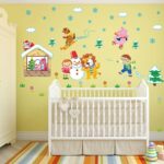 Winter Snow Animals Skiing Children Snowman Wall Stickers Kids Room Bedroom Kindergarten Removable Kids Playing Game Stickers - Image 4