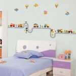Cartoon Car Road Wall Stickers Removable Wall Decals Home Decor PVC Art Mural Baby Boys Girls Kids Bedroom Kitchen Decoration Wall Stickers Posters - Image 2
