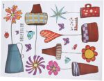 Ay947 Cute Flower Wall Sticker Kitchen Window Sticker Butterfies Wall - Image 10