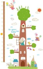 Kids Room Wall Sticker Pencil Tree Animal Measurement Height Stickers Children's Room Bedroom Cartoon Height Height Stickers Kindergarten Classroom-Photo Color_Oversized size 60x90 sk2003ab - Image 3