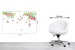 JAAMSO ROYALS Removable Flowers Stickers Pink Peach Wall Sticker size 60x90 am818 - Image 4